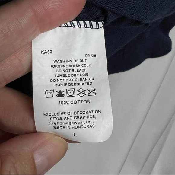 Denver Broncos T Shirt Mens Large Blue NFL Team Apparel Long Sleeve Football Tee - Picture 5 of 5